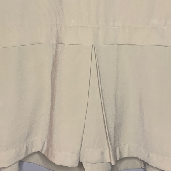 Zara Basic Collection Womens LARGE Long Sleeve Beige Lagenlook Waterfall Jacket - Picture 9 of 11